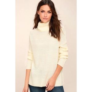 Sweet Salutation Cream Turtleneck Sweater